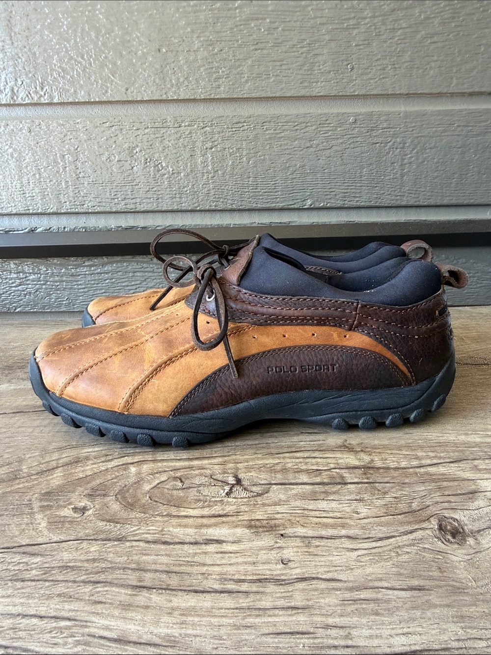 Polo Sport by Ralph Lauren Men's Brown Leather Rain & Snow Boots size 13 - Picture 4 of 11